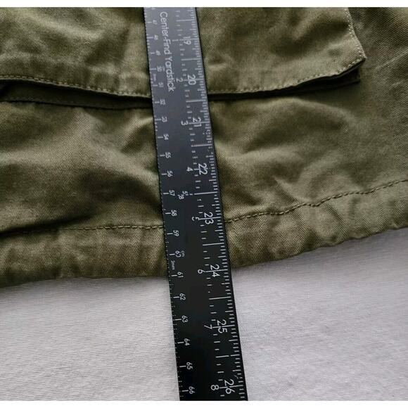Perch by Blu Pepper Green Front Zip Cropped Jacket Sz 1X Plus Military - Picture 5 of 10